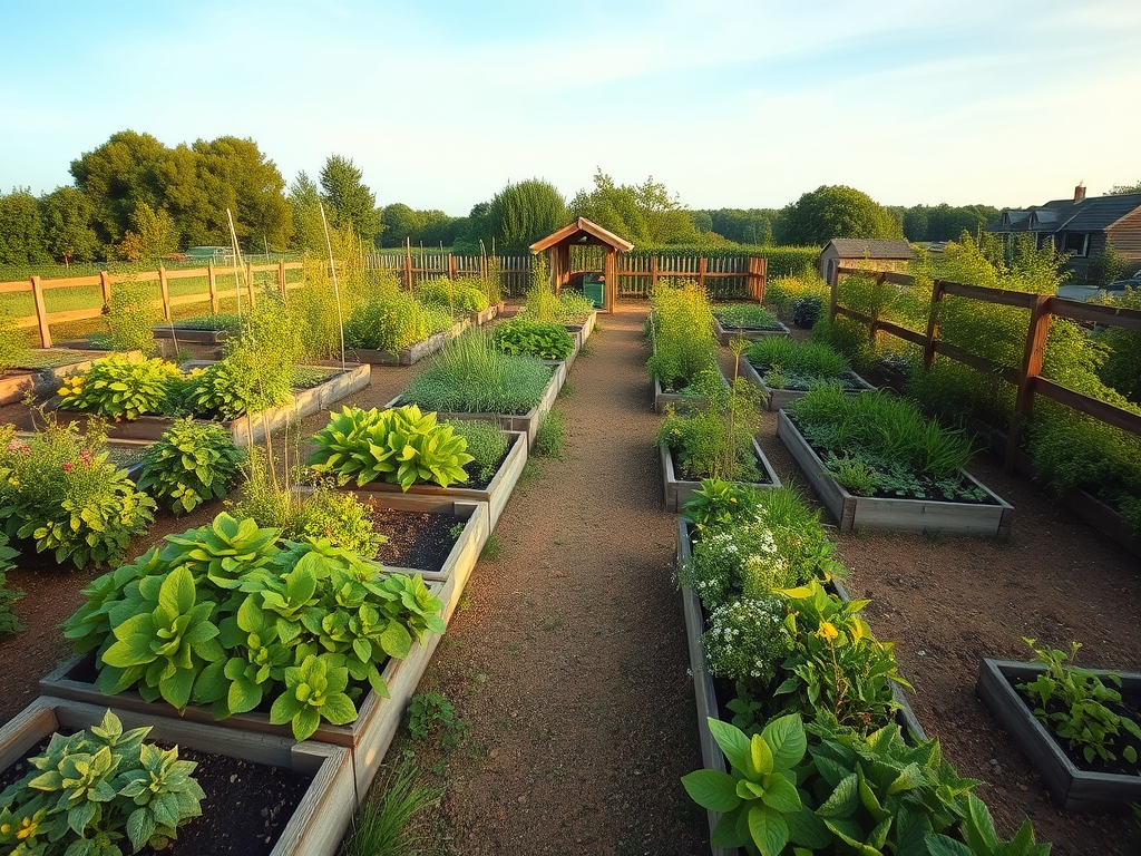 Allotment Starter allotment plot with vegetables and raised beds, ready for planting and growing produce.